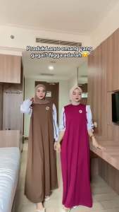 Flo Dress Cantik Bahan Kaos Cotton Combed - Gamis Untuk Jumbo Oversize