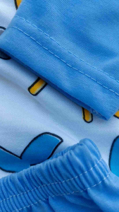 Setelan baju bayi ikan lengan panjang pakaian bayi piyama anak usia 0-12 bulan kancing bahu