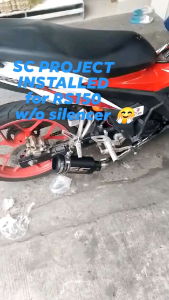 (RS 150 / GTR 150 / WINNER X / RUSI FLASH ) SC PROJECT PIPE + STAINLESS ELBOW + SILENCER & ACCESSORIES