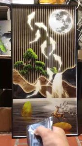 Tranh Điện Tranh Pha Lê Phong Thủy Tích Hợp Đèn Led Có Điều Khiển Từ Xa