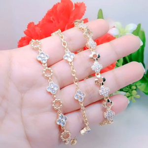 Gelang Tangan Rantai Tembaga Premium Simpel Elegan Cantik Tidak Mudah Pudar