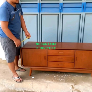 Rak tv minimalis kayu jati bufet tv retro kayu jati