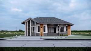 แบบบ้านปั้นหยาผสมจั่ว 1 ชั้น