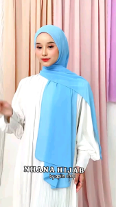 HIJAB PASMINA PREMIUM WARNA ICE BLUE BEST SELLER