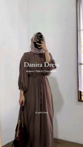 Gamis Crinkle Modern Mewah dengan Lengan Panjang dan Kerah Bulat - Koleksi Terbaru Lebaran