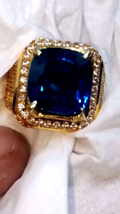 CINCIN BATU BLUE TOPAZ CORUNDUM COSTUM HQ