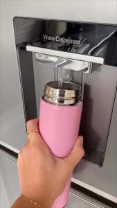 Thermos Termos Air Panas Dingin Tumbler Stainless Steel LED SUHU Temperature 500ml Bubble Wrap