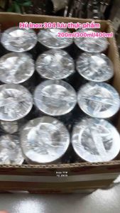 Hủ inox 304 lưu mẫu thực phẩm / Hủ inox liền khối 200ml300ml400ml