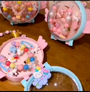 Present Angel Wings Princess Gift Box Childrens High-end Unicorn Jewlery Necklace Hairpin Set 儿童高端首饰盒