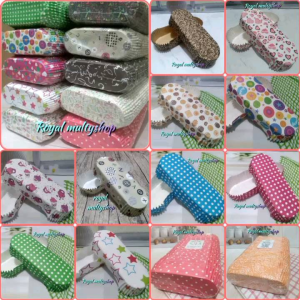 Cup roti laminasi OVAL MOTIF ( VARIAN ) isi 100 pcs