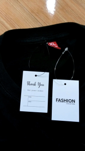 HANGTAG LABEL DEPAN BELAKANG hangtag label baju hangtag sepatu hangtag celana hangtag hijab rekues NAMA BRAND SENDIRI(100PCS)