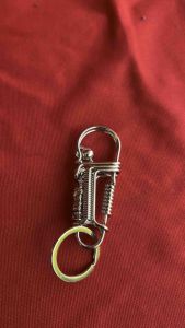 พวงกุญแจสแตนเลส พวงกุญแจลวดดดัด สแตนเลสแท้ พระพิฆเนศ งานแฮนเมด