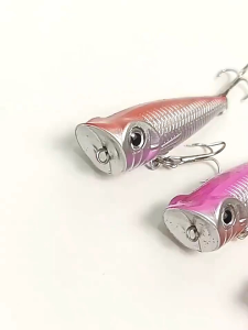 5.2cm/4g Umpan Pancing Popper Topwater 6 Warna Umpan Pancing Top Water 3D Eyes Dengan Treble-SS826