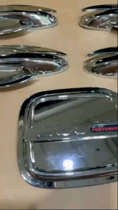 Paket Outer Handle Tank Cover Innova Fortuner 2016 2023 GR SPORT Chrome