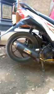 Desain Knalpot Elegan Mio J Pelangi