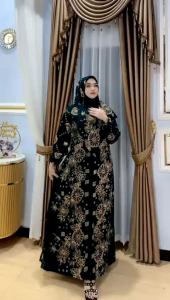 Daster set hijab seterjoan motiv terbaru