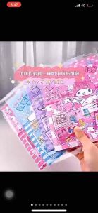 Sanrio Childrens Bubble Sticker Book Kuromi Melody Cinnamoroll Hello Kitty Girls DIY Dress Up Quiet Book Sticker Toys