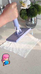 Lazy Disposable Clip Cloth Flat Mop Lazy Mopping Artifact Face Towel Mop