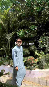 Jubah Embos Pria Dewasa Lengan Panjang: Ukuran S M XL XXL