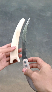 Gergaji Bonsai Lengkung sarungan Gergaji pruning kecil plus sarung pelindung gergaji