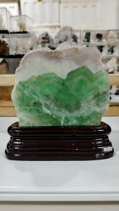 Natural High Gred Fluorite Crystal Slice Ornament