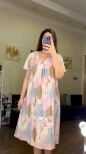 Daster Arab Daily Midi Dress • Jumbo Bigsize Oversize Tunik Busui Kekinian Outfit OOTD Baju Rumah Harian Cantik Elegant Premium Mewah Nyaman Rayon