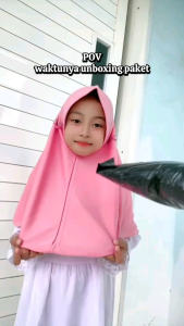 Jilbab Anak Pita Instan • kerudung bergo anak Pita cantik kekinian • Hijab anak Usia 3-8 thn