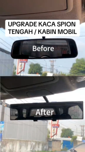 Kaca Spion Tengah Dalam Mobil CEMBUNG Anti Glare Mirror Not Broadway Model Jepit Bahan Kaca Asli OO