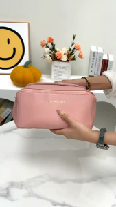 Pillow Cosmetic Bag Ladies Leather Makeup Bag Large Capacity Travel Organizer Bag Toiletry Bag