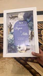 Promo Mahar Pernikahan semi resin art anggrek murah meriah / Mahar Pernikahan Rustic size 35cm x 25cm