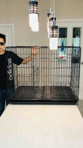 กรงสุนัขใหญ่จัมโบ้ กรงหมา กรงเเมว กรงกระต่าย กรงสัตว์เลี้ยง ( ไซร์จัมโบ้ มีพื้นพลาสติก )