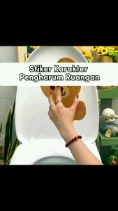 Stiker pengharum ruangan kamar mandi toilet Tempelan Dinding 3 D Pewangi lemari
