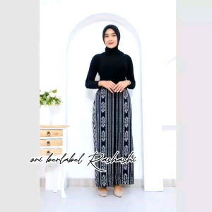 Rok wanita terbaru bahan tenun troso jepara cantik bawahan pakaian wanita rok pinggang karet ada talinya