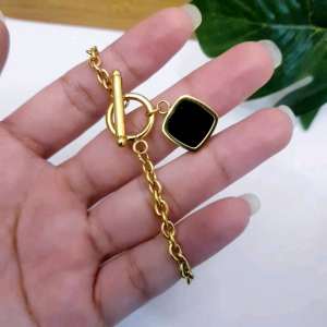 Gelang Titanium Rantai Gold Xds444