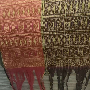 Bahan ulos ragi hotang kombinasi dress/jas/kemeja etnik batak