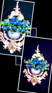 Pajangan Dinding Resin Mewah & Bunga Latex Berkualitas Tinggi