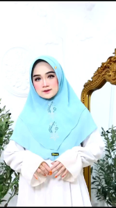 Hijab Ananda 2 Layer Permata Mawar Ceruty Babydoll Size M