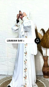 Alika Abaya Set 3in1 Inner+Outer Free Pashmina Santorini Silk Bordir Abaya Turkey