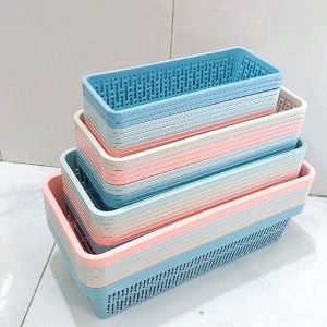 Combo 10 rổ dài đựng tài liệu văn phòng đựng đồ đa năng nhựa Châu Hưng