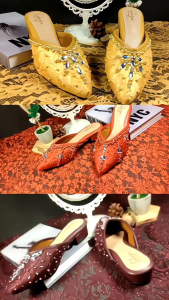 GHAZIA - 305 Sandal Pengantin Hak Tahu 3cm Wedding Shoes Wanita Brukat Payet Jepang Pengantin Pesta