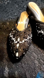 GHAZIA - 104 Sandal Pengantin Flat Wedding Shoes Wanita Brukat Payet Jepang Pengantin Pesta