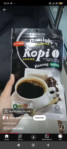 Danish Dreams (Aromatic) Kopi O Kosong Original Coffee Mixture Bag 8/Pack (bundle of 2 bags)