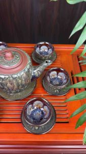 Bộ Ấm Chén Đại Ngọc Thạch - NNƯT Vương Mạnh Tuấn - Ấm Tử Sa Bát Tràng