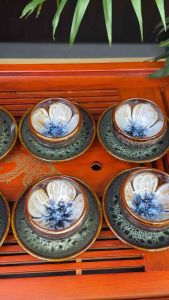 Bộ Ấm Chén Nhật Men Ngọc Đá - Bộ Ấm Trà Men Hoả Biến Bát Tràng Cao Cấp