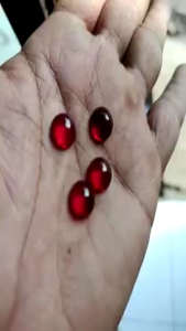 Batu Akik delima merah Siem bulat 10 mm