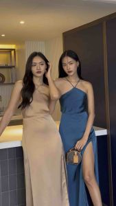 MIST OF RAIN - GRACE Bridesmaid Dress - รุ่นผ้าซาติน (สีชมพู ทอง น้ำเงินน้ำทะเล)