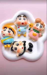 เรซิ่นชินจัง 7 ซม ไซส์ L การ์ตูนเคลือบเงา ตกแต่ง DIY ติดหลังโทรศัพท์ ติดผนัง ติดกิ๊บ งานฝีมือ ของสะสม