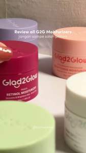 Glad2Glow Moisturizer Skincare Dark Spot Berjerawat Ceramide Exfoliating Mencerahkan Pencerah Wajah Arbutin Hitam Niacinamide Cooling Komedo Kusam Pha Vitamin Acid Kering