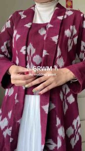 WIDURI ROSA SET COUPLE - SETELAN BAJU TENUN TERBARU (HARGA BAJU WANITA SUDAH TERMASUK ROK DAN ATASAN)