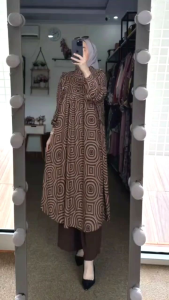 NEW SET MALA VIRAL SET LONGTUNIK HIJABERS TERLARIS SET KULOT KEKINIAN